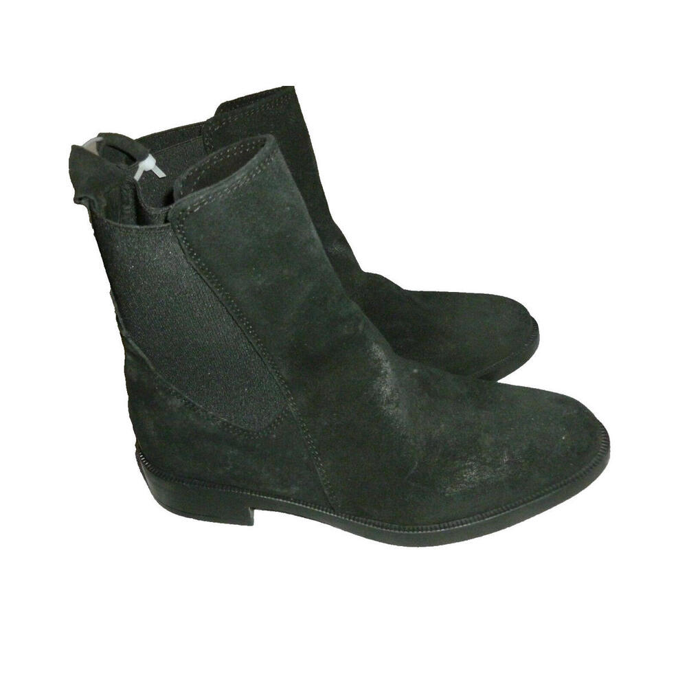 NWOB NEW Emanuele Crasto Black Suede Made in Italy Chelsea Boots sz 40 US 9‎